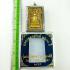 SOMDEJ MEDITATION UNDER TREE BHODI PHOK-PHO 108 MONK MASS BLESSED THAI AMULET WAT NOK BE2553 GOLD COATED RAINBOW MEAT
