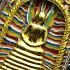 SOMDEJ MEDITATION 9ROW SEAT 108 MONK MASS BLESSED THAI AMULET WAT NOK BE2553 GOLD COATED RAINBOW MEAT