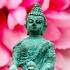 MINIATURE BUDDHA GREEN ANCIENT BRONZE PEACEFUL THAI AMULET LP NONG BE2553