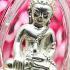 Miniature Pha Kring Pure Silver Rich Wealth Fortune Money Koon Thai Amulet #16030