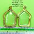 Empty Metal Stencil Frame Case Gold Micron 24k Khunpaen 4.5cm Thai Amulet #16035