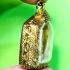 Empty Metal Stencil Frame Case Gold Micron 24k Khunpaen 2.5cm Thai Amulet #16036