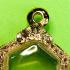 Empty Metal Stencil Frame Case Gold Micron 24k Khunpaen 2.5cm Thai Amulet #16036