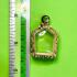 Empty Metal Stencil Frame Case Gold Micron 24k Khunpaen 2.5cm Thai Amulet #16036