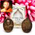 LUCKY GODNESS GUYTHEP MEDAL DOUBLE MONK IMAGE THAI AMULET LP KOON RED COPPER BE2556 CERTIFICATION OF AUTHENTIC CARD DDPRA