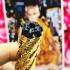 Large 2in1 Black Red Takrut Memorial Age83 Be2550 Lp Chamlong Thai Amulet #16072