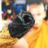 Large Black Protect Takrut Memorial Age 83 Lp Chamlong Be2550 Thai Amulet #16073