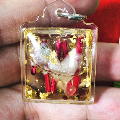 HUNPAYON PREVENT GUARDIAN RICH WEALTH THAI AMULET PORPAN LP YEN WHITE ROBE BE2536