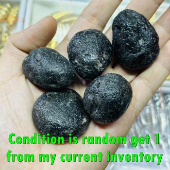 Leklai Space Melt Down Rock Tektite Meteorite Universe Magic Thai Amulet #16088