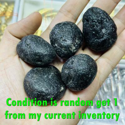 Leklai Space Melt Down Rock Tektite Meteorite Universe Magic Thai Amulet #16088