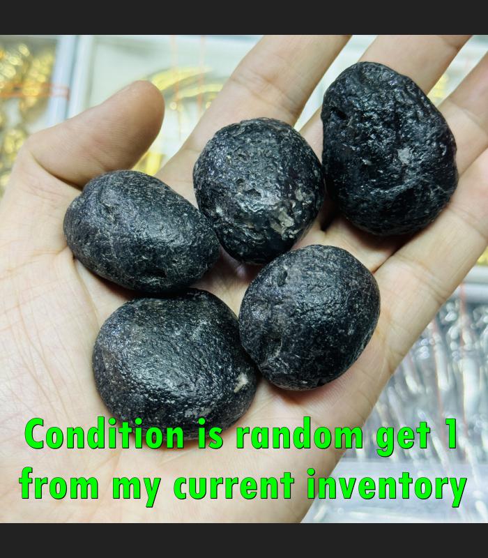 Leklai Space Melt Down Rock Tektite Meteorite Universe Magic Thai Amulet #16088