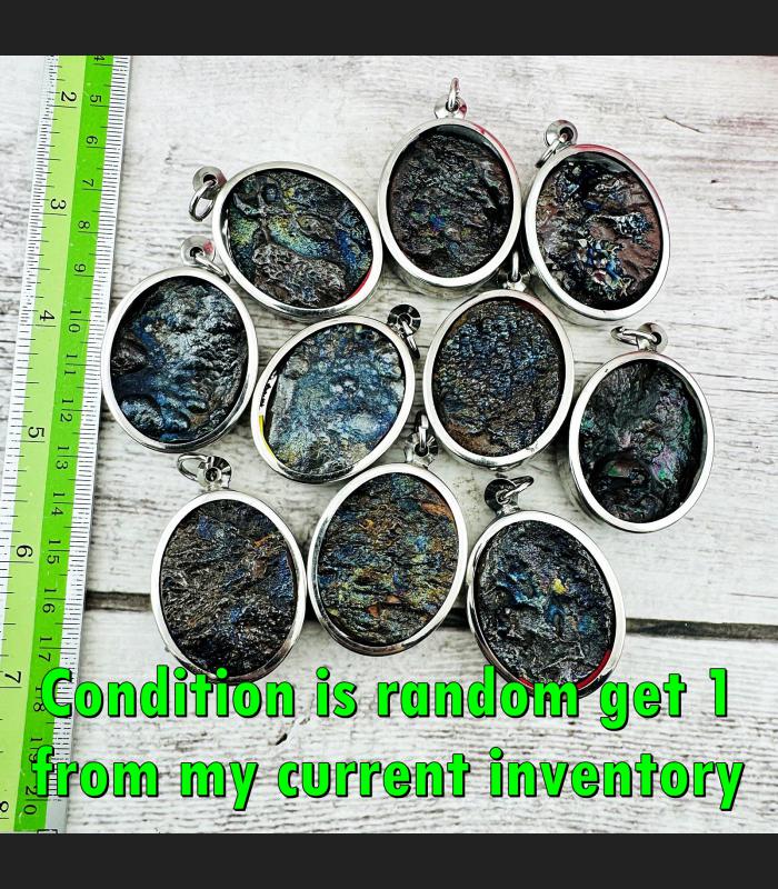 Leklai Bubble Rock Rainbow Healing Stone Immortal Protection Thai Amulet #16089