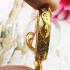 Empty Metal Frame Case Gold Micron 24k LukOm Ball 3hook 2.2cm Thai Amulet #16097