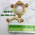 Empty Metal Frame Case Thai Amulet Gold Micron 24k Luk-om Ball 3hook 1.8cm 16098