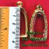 Empty Metal Stencil Frame Case Thai Amulet Gold Micron 24k Standing 3.5cm #16102