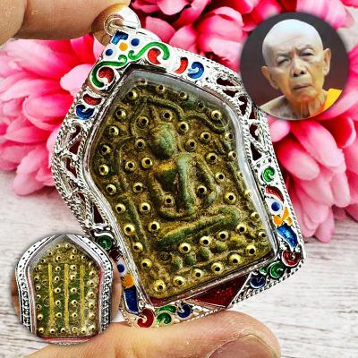 Silver Casing Khunpaen Takrut leklai Lp Tim WatRahanRai Be2515 Thai Amulet 16107