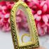 EMPTY METAL STENCIL FRAME CASE THAI AMULET GOLD MICRON 24K STANDING 4CM