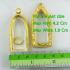 EMPTY METAL STENCIL FRAME CASE THAI AMULET GOLD MICRON 24K STANDING 4CM