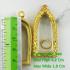 EMPTY METAL STENCIL FRAME CASE THAI AMULET GOLD MICRON 24K STANDING 4CM