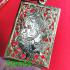 Empty Stencil Gold Micron Frame Case Diamond Square Somdej 4cm Thai Amulet 16129