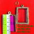 Empty Stencil Gold Micron Frame Case Diamond Square Somdej 4cm Thai Amulet 16129