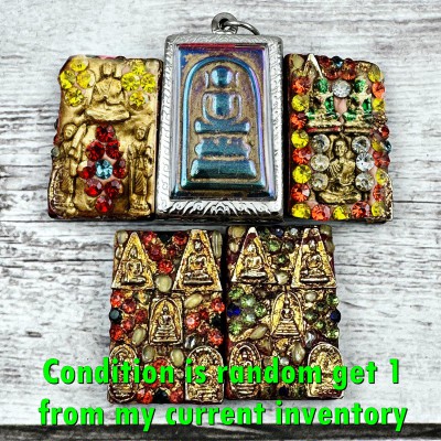 Leklai Immortal Somdej Toh Watrakang Crystal Buddha Sivali Thai Amulet #16153
