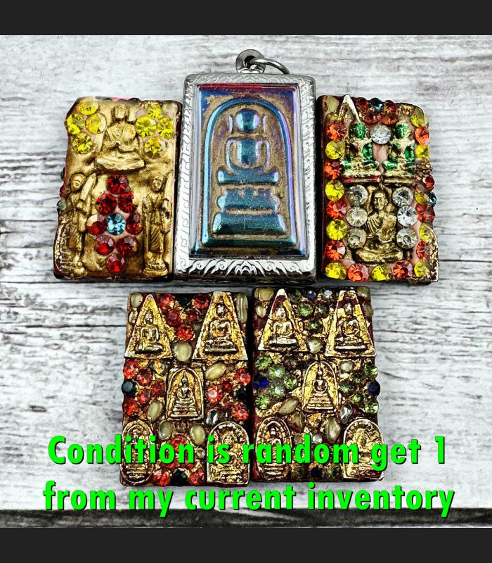 Leklai Immortal Somdej Toh Watrakang Crystal Buddha Sivali Thai Amulet #16153