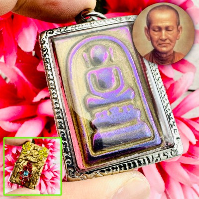 Leklai Immortal Somdej Toh Watrakang Crystal Buddha Sivali Thai Amulet #16153