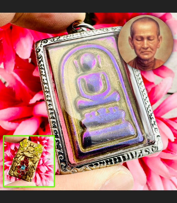 Leklai Immortal Somdej Toh Watrakang Crystal Buddha Sivali Thai Amulet #16153