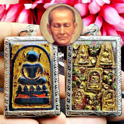 Leklai Rainbow Somdej Toh WatRaKang Relic Crystal Buddha 5King Thai Amulet 16153