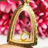 Empty Stencil Metal Frame Case Gold Micron 24k Color Paint 3cm Thai Amulet 16170