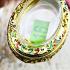 Frame Case Empty Stencil Metal Oval Gold 24k Micron Color 4cm Thai Amulet #16171