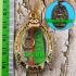 EMPTY STENCIL METAL FRAME CASE OVAL THAI AMULET GOLD 24K MICRON COLORED 3.5CM