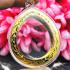 BLANK EMPTY ACRYLIC FRAME CASE THAI AMULET 2IN1 LIMPID+GOLD PIDTA 3.5CM