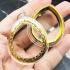 BLANK EMPTY ACRYLIC FRAME CASE THAI AMULET 2IN1 LIMPID+GOLD PIDTA 3.5CM