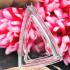 BLANK EMPTY ACRYLIC FRAME CASE THAI AMULET 2IN1 LIMPID+GOLD TRIANGLE NANGPAYA 3.5CM