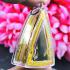 BLANK EMPTY ACRYLIC FRAME CASE THAI AMULET 2IN1 LIMPID+GOLD TRIANGLE NANGPAYA 3.5CM
