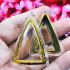BLANK EMPTY ACRYLIC FRAME CASE THAI AMULET 2IN1 LIMPID+GOLD TRIANGLE NANGPAYA 3.5CM