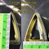 BLANK EMPTY ACRYLIC FRAME CASE THAI AMULET 2IN1 LIMPID+GOLD TRIANGLE NANGPAYA 3.5CM