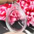 BLANK EMPTY ACRYLIC FRAME CASE THAI AMULET 2IN1 LIMPID+GOLD OVAL MEDAL 4CM