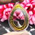 BLANK EMPTY ACRYLIC FRAME CASE THAI AMULET 2IN1 LIMPID+GOLD OVAL MEDAL 4CM