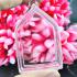 BLANK EMPTY ACRYLIC FRAME CASE THAI AMULET 2IN1 LIMPID+GOLD PENTAGON KHUNPAEN 4CM