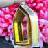 BLANK EMPTY ACRYLIC FRAME CASE THAI AMULET 2IN1 LIMPID+GOLD PENTAGON KHUNPAEN 4CM