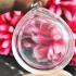 BLANK EMPTY ACRYLIC FRAME CASE THAI AMULET 2IN1 LIMPID+GOLD ROUND 3.5CM