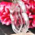 BLANK EMPTY ACRYLIC FRAME CASE THAI AMULET 2IN1 LIMPID+GOLD SEMA 4CM