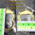 BLANK EMPTY ACRYLIC FRAME CASE THAI AMULET 2IN1 LIMPID+GOLD SEMA 4CM