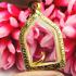 Empty Frame Case Micron Gold Plated Shiny Khunpaen Colored 3cm Thai Amulet 16207