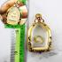 Empty Frame Case Micron Gold Plated Shiny Khunpaen Colored 3cm Thai Amulet 16207