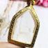 Blank Empty Frame Case Micron Gold Plated Khunpaen Small 3cm Thai Amulet #16208