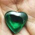 Leklai Naga Eye Pendant Stone Heart Money Wealth Lucky Green Thai Amulet #16212